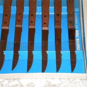 VTG Frontier Forge Steak 8 inch Knife Set Stainless Steel 6 pc New